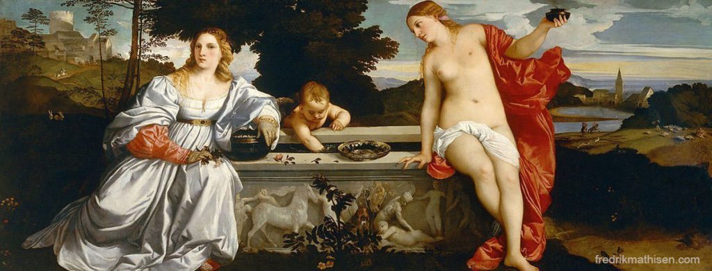 ﻿﻿Titian ทิเชียนเป็นศิลปินชั้นนำของยุคฟื้นฟูศิลปวิทยาของอิตาลี ซึ่งวาดภาพให้กับสมเด็จพระสันตะปาปาปอลที่ 3 พระเจ้าฟิลิปที่ 2